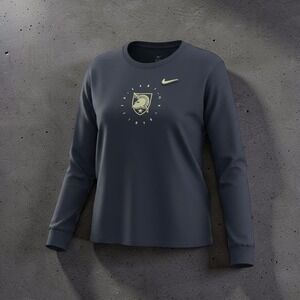 Nike Army West Point Black Long Sleeve T-Shirt Women's XL Boxy Oversized Fit NWT